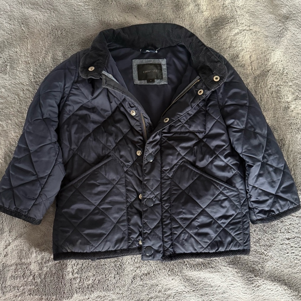Crewcuts Quilted Navy Jacket – Size 3